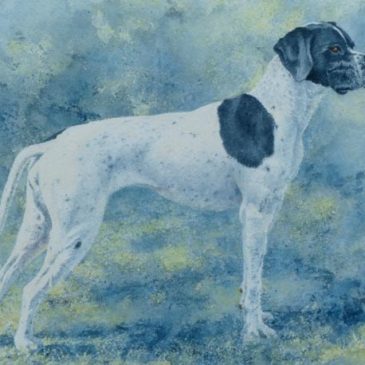 Off Duty – Pointer dog painting